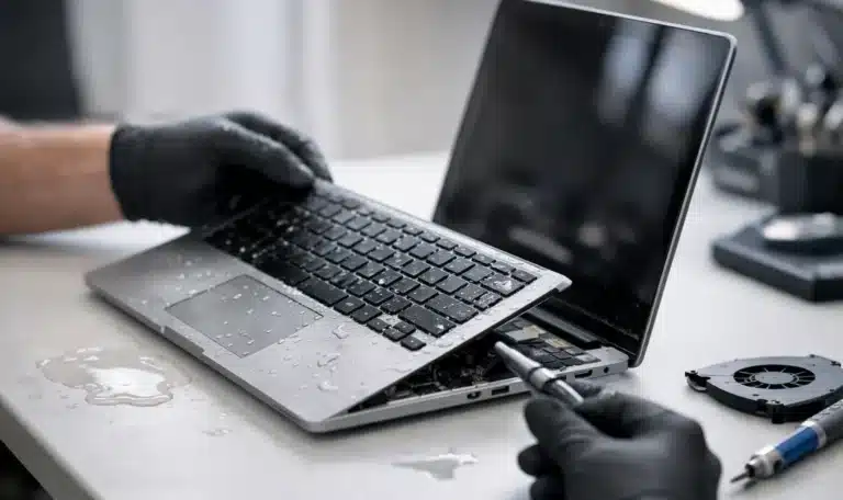 Water Damaged Laptop